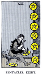 Eight Of Pentacles Tarot Card