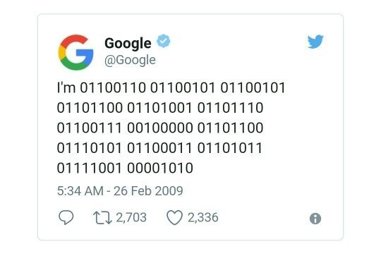 Google's First ever tweet