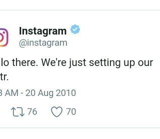 Instagram first tweet