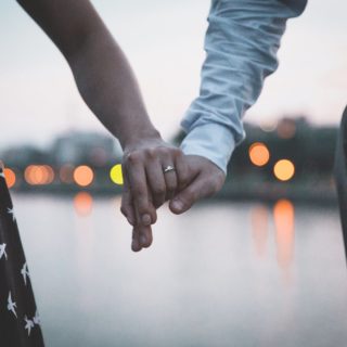 couple holding hands