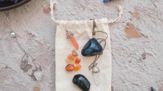 stones and flowers on a rough surface