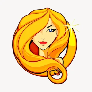 Virgo symbol sticker, astrology sign