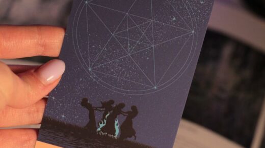 tarot card reading with the star card display