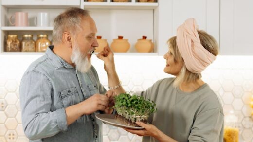 salad healthy man person