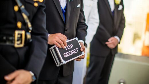 man wearing black blazer