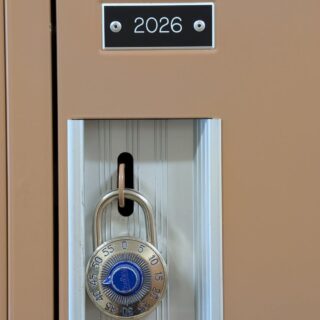 secure locker with combination padlock