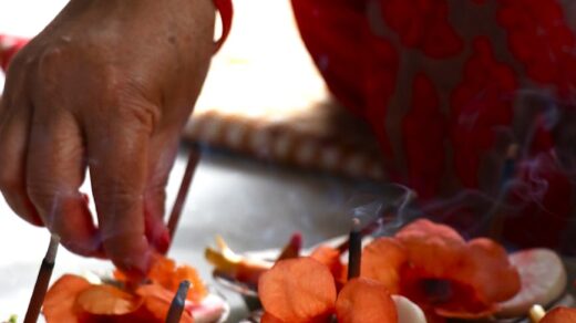traditional newari ritual offering in nepal