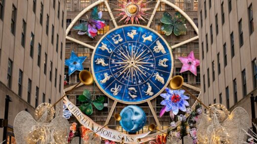christmas decorations outside of rockefeller center