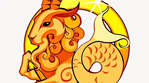 Capricorn symbol sticker, astrology sign