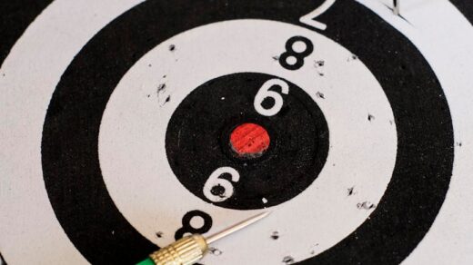 high precision dartboard competition close up
